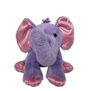 Destination Nation Aurora World Purple Elephant Plush Stuffed Animal 2018 9"